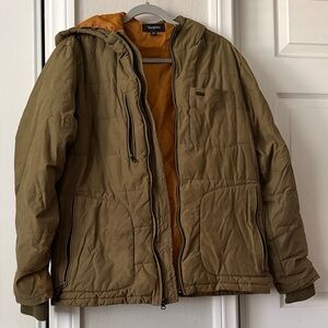 Brixton Olive Hooded Puffer Jacket